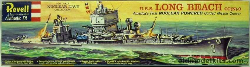 Revell 1/508 USS Long Beach CG(N)-9 Guided Missile Cruiser, H368-169 plastic model kit
